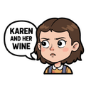 Karen and her wine!